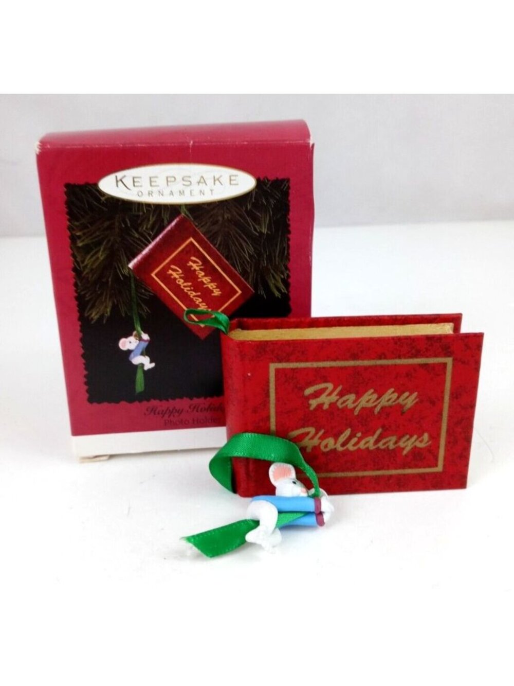 Vintage 1995 Hallmark Keepsake Ornament Happy Holidays Photo Holder